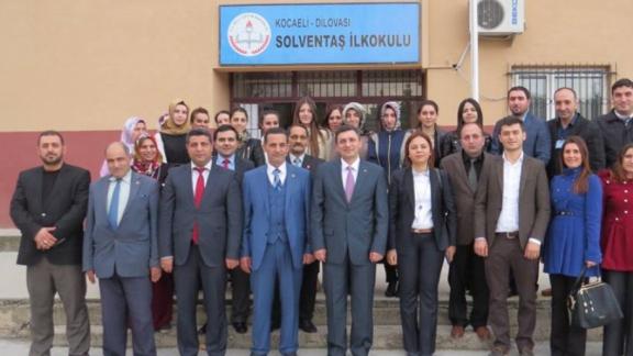 Dilovası Kaymakamı Hulusi ŞAHİN ve İlçe Milli Eğitim Müdürü Murat BALAY Solventaş İlkokulunu ziyaret ettiler.
