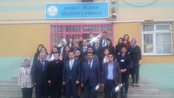 Dilovası Kaymakamı Hulusi Şahin ve İlçe Milli Eğitim Müdürü Murat Balay Dilovası İlkokulunu ziyaret etti.